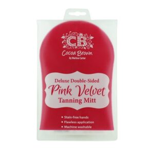 Cocoa Brown Deluxe Double Sided Pink Velvet Tanning Mitt 1 stk