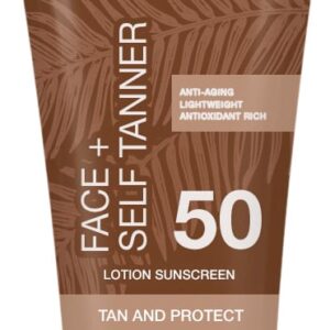 Instant Bronzer Face med Selvbruner SPF 50
