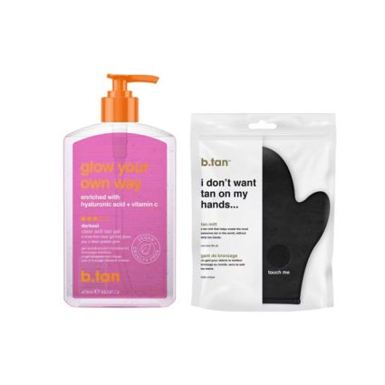 B.Tan Glow Your Own Way + I Don't Want Tan On My Hands Tan Mitt 473 ml + 1 stk