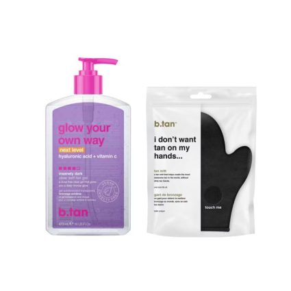 B.Tan Glow Your Own Way Next Level + I Don't Want Tan On My Hands Tan Mitt 473 ml + 1 stk