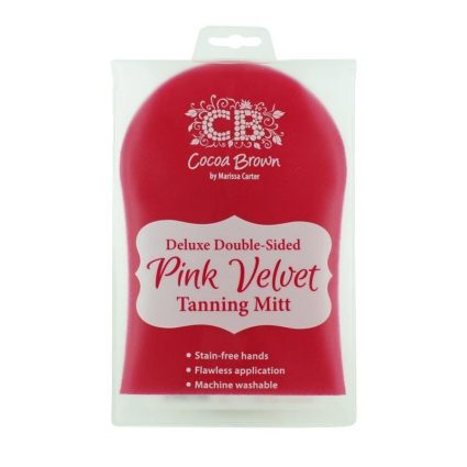 Cocoa Brown Deluxe Double Sided Pink Velvet Tanning Mitt 1 stk