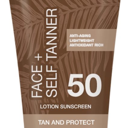 Instant Bronzer Face med Selvbruner SPF 50